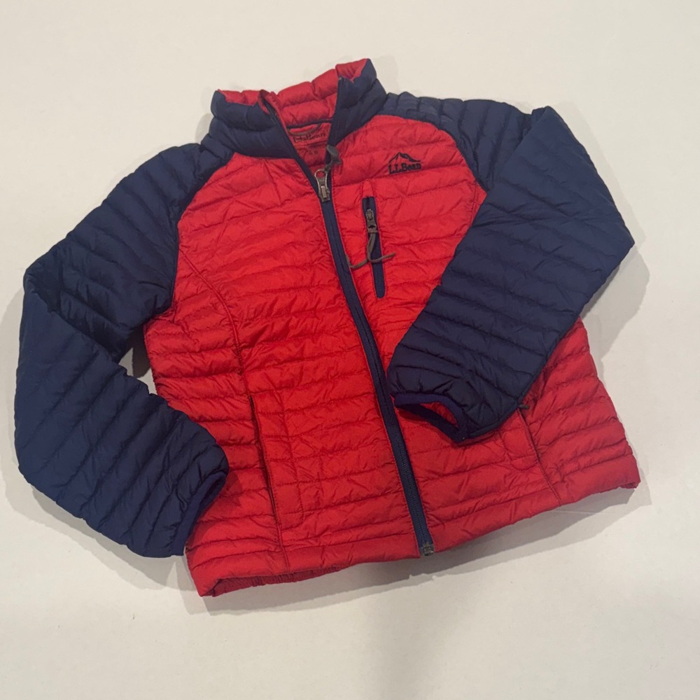 L.L. Bean Kids Red and Navy Puffer Jacket